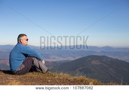 Hiking in Caucasus mountains.