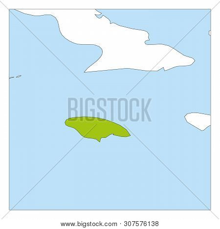 Map Jamaica Green Vector & Photo (Free Trial) | Bigstock