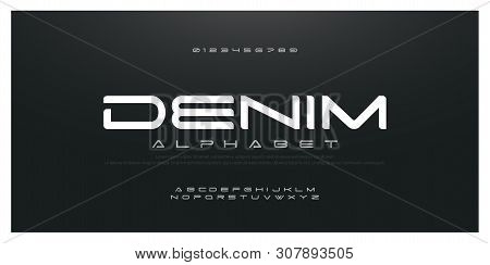 Abstract Technology Space Font And Alphabet. Techno And Fashion Fonts Designs. Typography Digital Sc