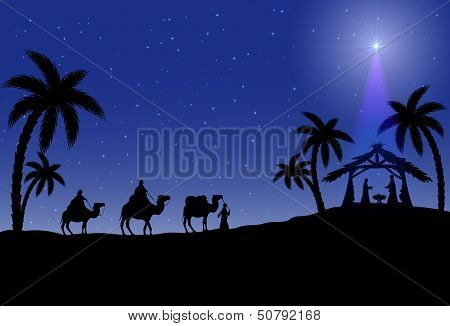 Christian Christmas scene