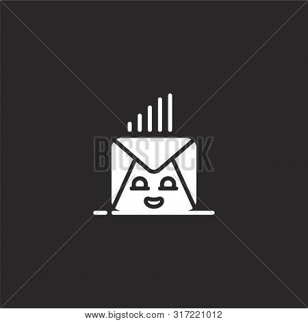 Receive Icon. Receive Icon Vector Flat Illustration For Graphic And Web Design Isolated On Black Bac