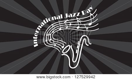 International jazz day poster. Retro style jazz day. Vector jazz day background. International jazz day vector poster.