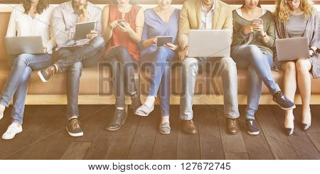 Diversity People Connection Digital Devices Browsing Concept