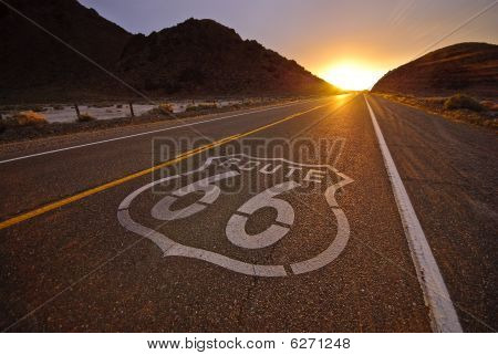 Route 66 sunset