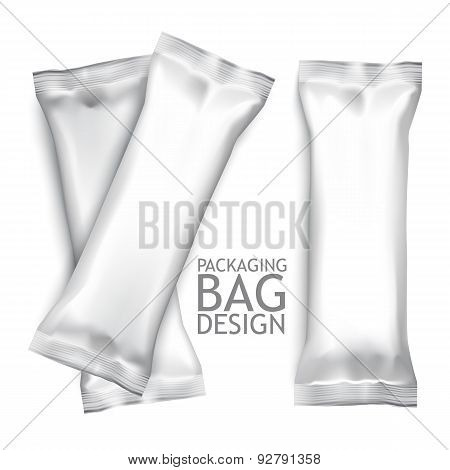 Set Blank Foil Food Snack Packages