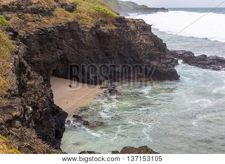 Gris Gris Beach coast of Mauritius panorama