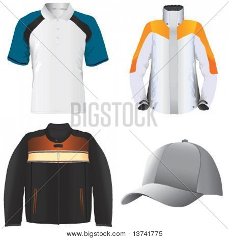 clothes and hat vector