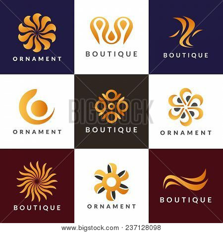 Luxury Logo Set. A Collection Of Logos For Interior. Decoration Logo. Interior Icon. Boutique Logo. 