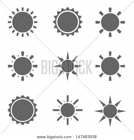 Sun icon set. Sun burst star logo icon. Sun star, summer, nature, sky, summer. Sunshine sun logo. Sun icon. Sun logo. Star vector icon logo. Sun silhouette. Sun isolated vector logo, sun logo