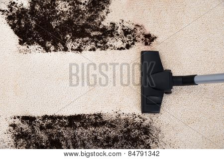 Vacuum Cleaner Cleaning Carpet