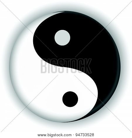 Yin Yang Ying Yang Symbol Vector Icon