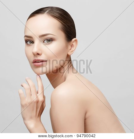 Beautiful Woman with Clean Fresh Skin