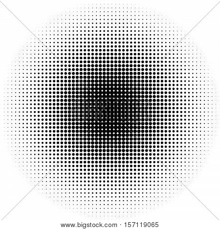 Halftone Circles, Halftone Dots Pattern. Monochrome Half-tone