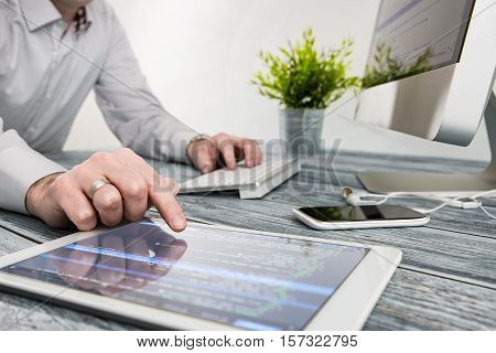 development tablet web seo designer coding code program programming developer compute coder concept - stock image