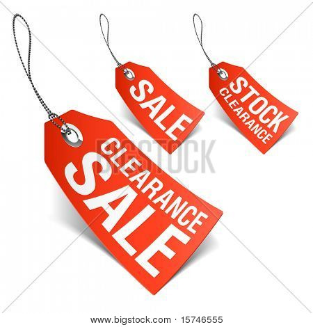 Sale tags. Vector.