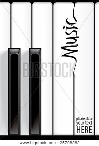 piano toetsen, achtergrond voor uw tekst, vector illustratie