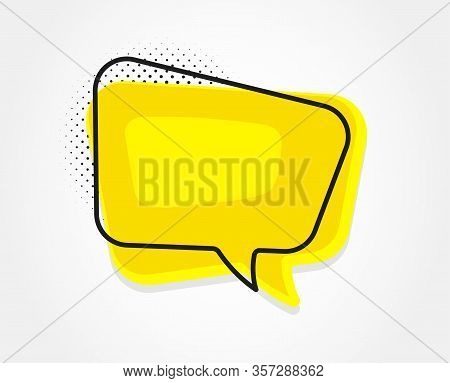 Chat Bubble Icon. Contact Message Sign. Talk, Speak Symbol. Communication Balloon Template. Support 