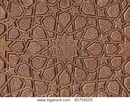 Decorative Wooden Carving With Islamic Persian Design