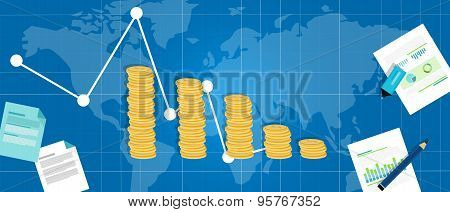 economic financial down crisis recession gdp drop