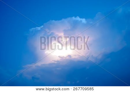 Lightnings In Storm Clouds. Peals Of A Thunder And The Sparkling Lightnings In Clouds.