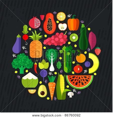 Fresh Vegetables And Fruits