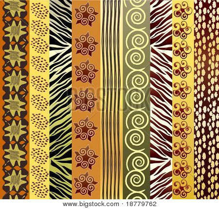 A vector illustration of African fabric in earth tones