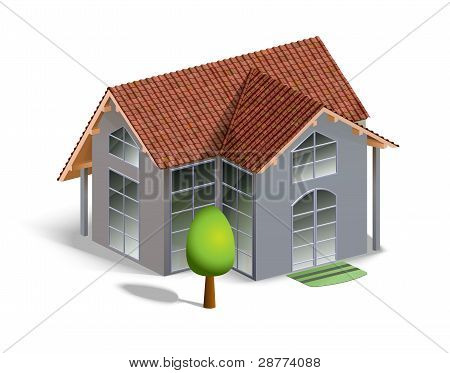 building model isolated on white