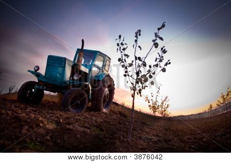 Paysage avec la Machine de l'Agriculture