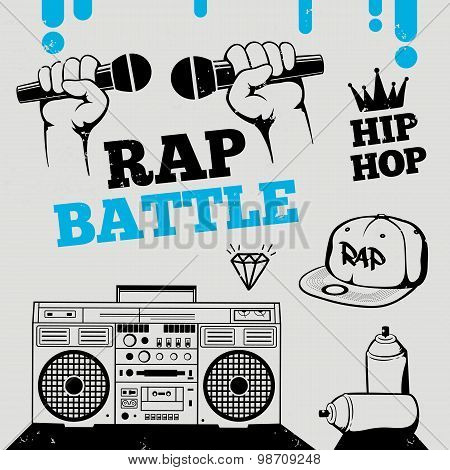 Rap Battle, Hip-hop, Breakdance Music Design Elements