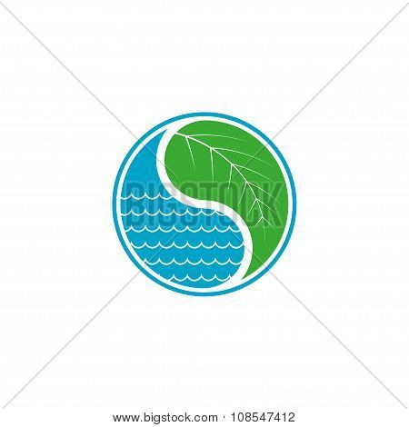 Leaf And Water Drop Eco Concept