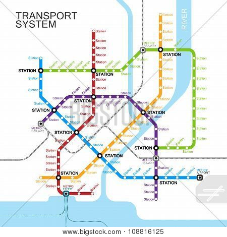 metro or subway map design