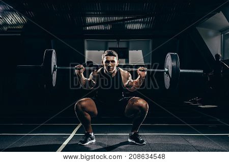 Sportsman Lifting A Barbell