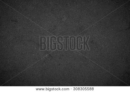 Art Black Concrete Stone Texture For Background In Black.