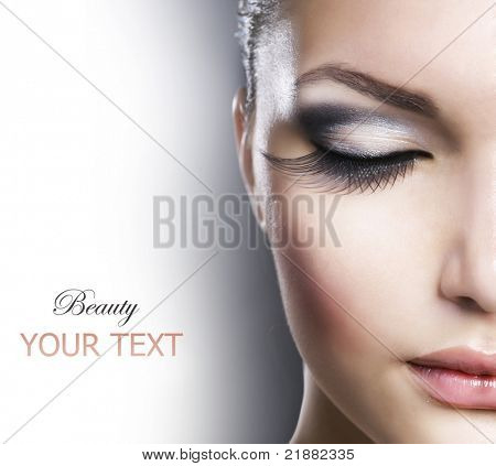 Bellezza viso closeup.Trucco