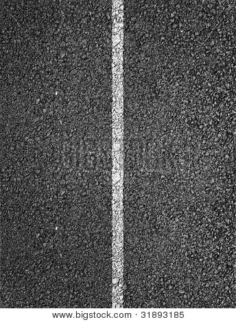 New asphalt texture with white line