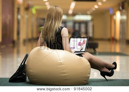 Young Woman Ordering Online