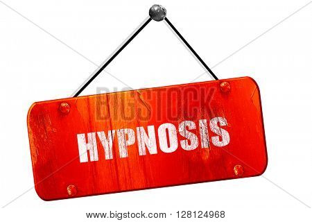 hypnosis, 3D rendering, vintage old red sign