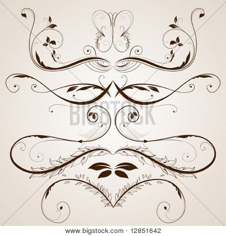 Abstract antique elements for design.