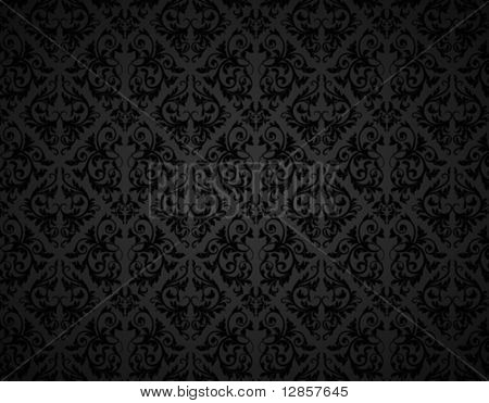 Seamless wallpaper pattern, nero