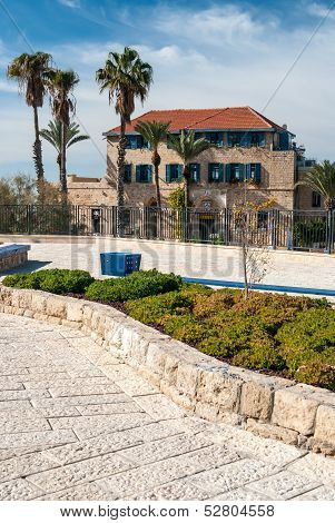 House with palms in Jaffa Tel Aviv