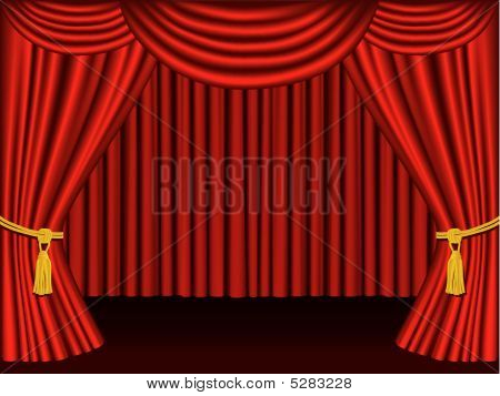 Theater Curtains.  Grouped And Layered For Easy Editing.