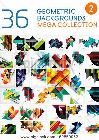 Mega collection of geometric shape abstract backgrounds