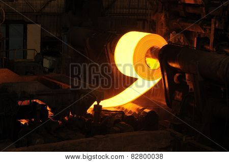 Rolling Hot Steel