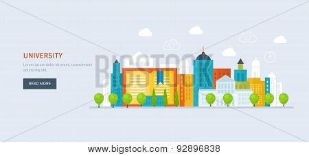 School and university building icon. Urban landscape.