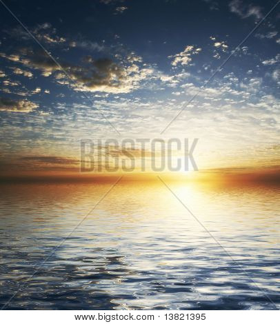 Sea sunset