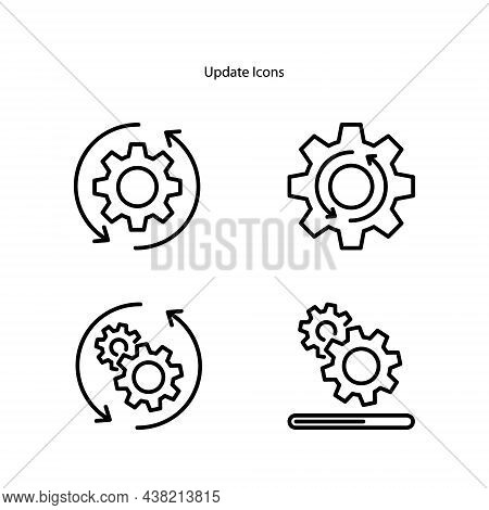 System Update Icons Isolated On White Background. System Update Icon Trendy And Modern System Update