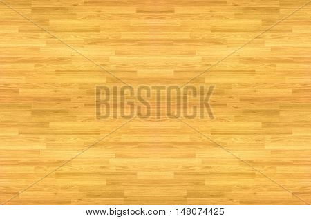 wood floor parquet hardwood maple basketball court floor viewed from above for design texture pattern and background.