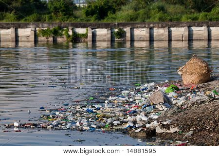 Water Pollution along river