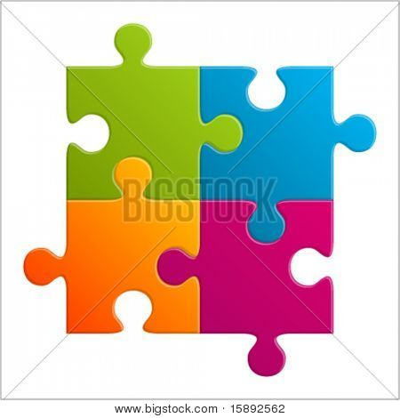 Puzzle vector illustration. Eps 10.