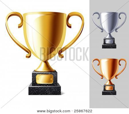 vector illustration of Trophy cup